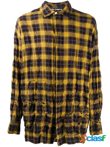 PALM ANGELS CAMICIA UOMO PMGA079F20FAB0011801 COTONE GIALLO
