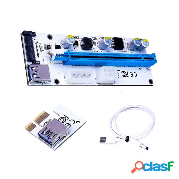PCI-E PCI 1x to 16x PCIE USB 3.0 Express Riser Card 3 Power
