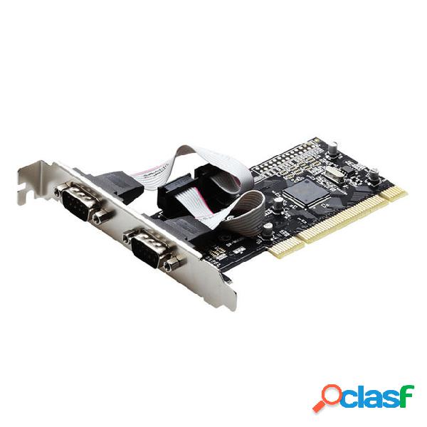 PCI to 2 Dual COM RS232 Serial I/O Port Riser Card PCI to 2