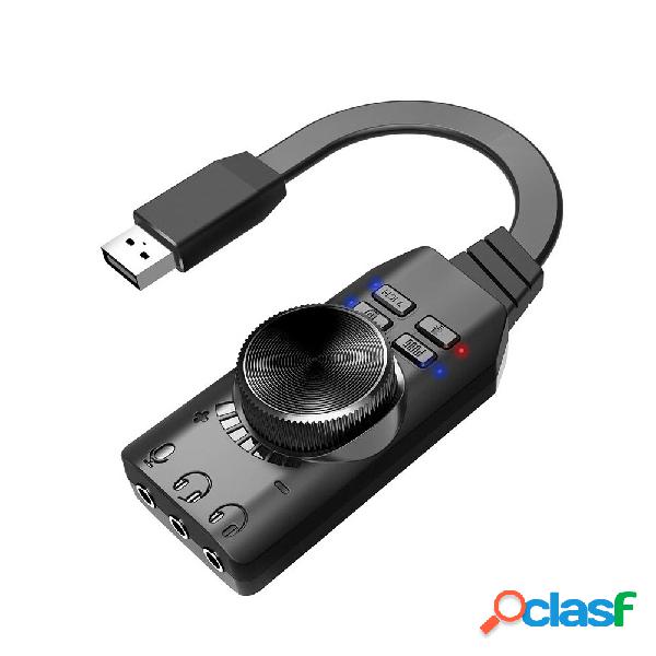 PLEXTONE GS3 7.1 Channel Sound Card Adapter External USB