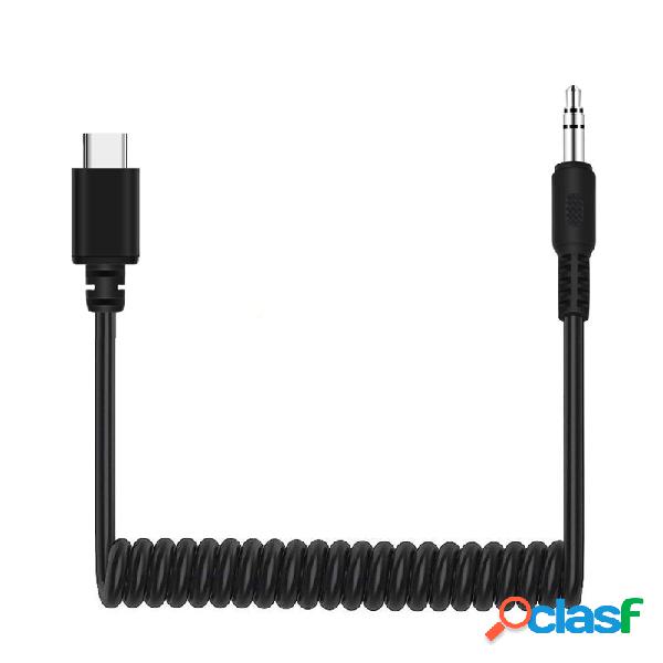 PULUZ PU513 3.5mm TRRS Male to Type-C USB-C Live Microphone