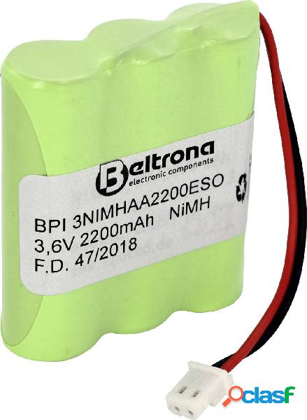 Pacco batteria 3x Stilo (AA) Beltrona con spina NiMH 3.6 V