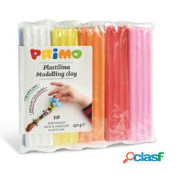 Panetto plastilina - 10 colori - 55gr - Primo (unit vendita