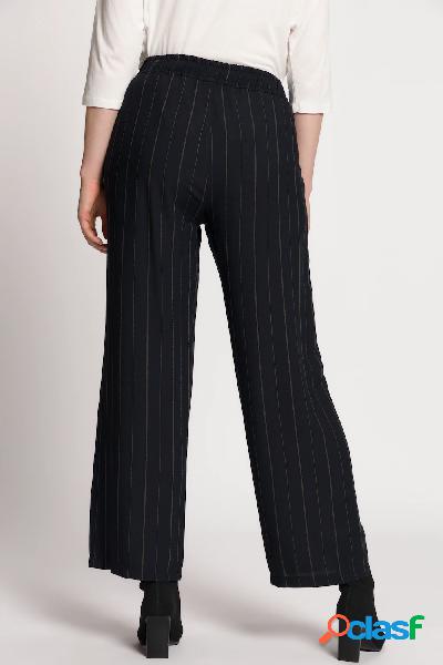 Pantaloni a 7/8 con design gessato, cintura elastica e