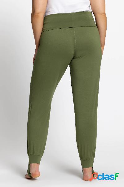 Pantaloni da yoga con orlo alto ed elastico e fasce sotto i