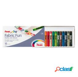 Pastelli per tessuto Fabric Fun - 15 colori assortiti -