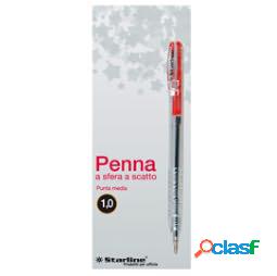 Penna a sfera a scatto - punta 1,0mm - rosso - Starline -