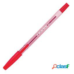 Penna a sfera con cappuccio - punta fine 0,7mm - rosso -