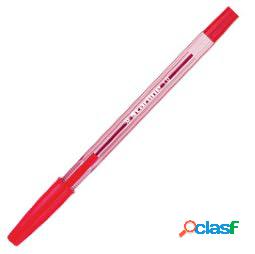 Penna a sfera con cappuccio - punta media 1,0mm - rosso -