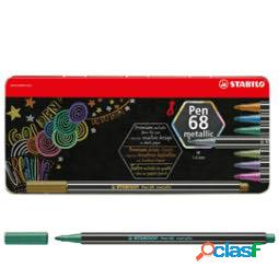 Pennarelli Pen 68 - colori assortiti metallic - Stabilo -