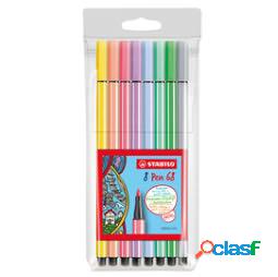 Pennarelli Pen 68 - colori assortiti pastello - Stabilo -