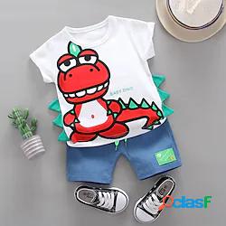 Per bambini Da ragazzo T-shirt e pantaloncini 2 pezzi Manica