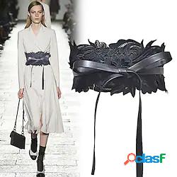 Per donna Cintura larga Cintura a corsetto Similpelle Senza
