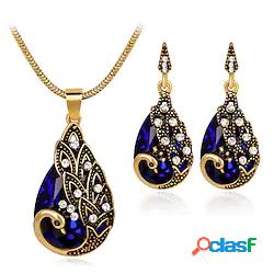 Per donna Orecchini a cerchio Collana Stile vintage delicato