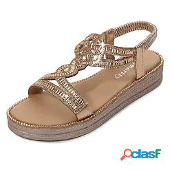 Per donna Sandali Boho Sandali scintillanti Con diamantini