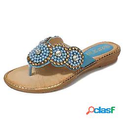 Per donna Sandali Boho Sandali scintillanti Con diamantini