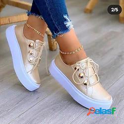 Per donna Scarpe da ginnastica Lacci Piatto Punta tonda