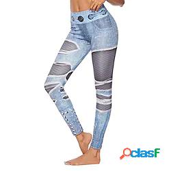 Per donna Vita alta Pantaloni da yoga Jeggings Ghette