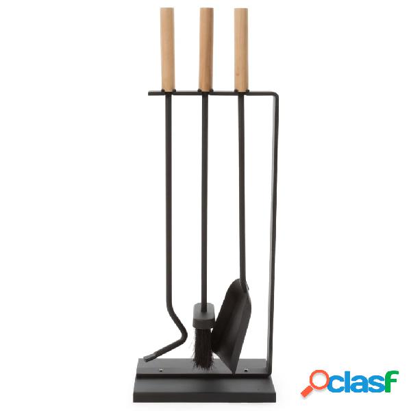 Perel Set Attrezzi per Cammino 3 pz Nero