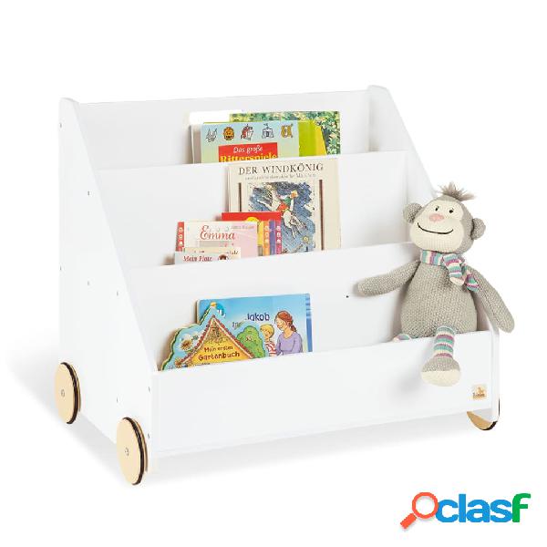 Pinolino Libreria per Bambini Lasse Bianca con Ruote