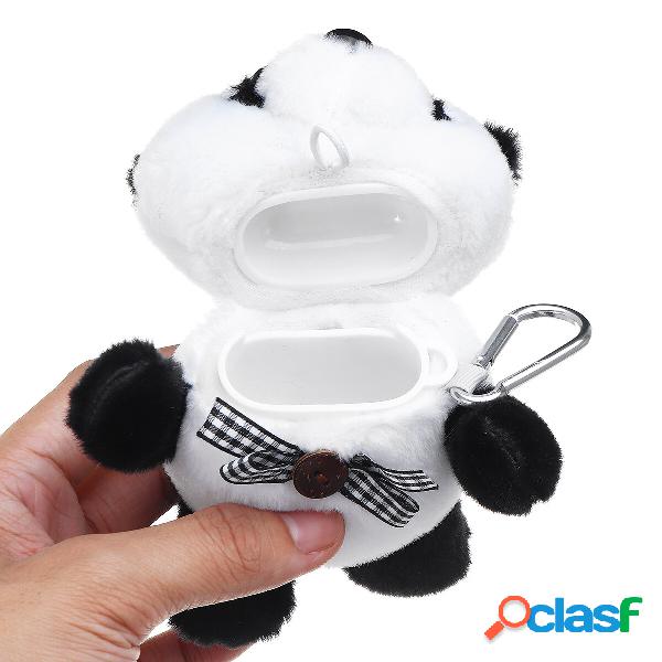 Plush Panda Cartoon Earphone Storage Case For Airpods 1 2