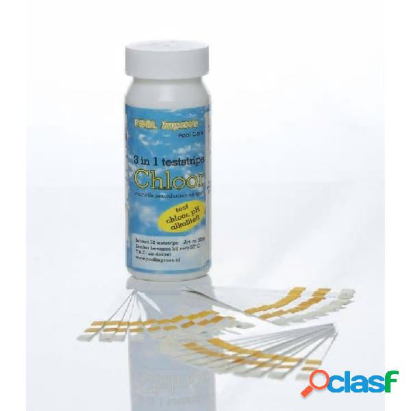 Pool Improve Strisce Reattive per Piscina 3 in 1 50 pz