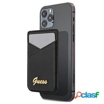 Porta Carte Guess Saffiano con MagSafe - Nero