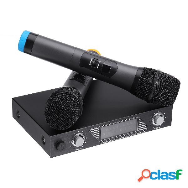 Portable UHF 2 Channel Wireless Microphone 500-599 Mhz