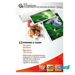Pouches - business card - 60x90 mm - 2x125 micron - Titanium