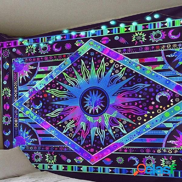 Psychedelic Celestial Sun Moon Tapestry Planet Bohemian
