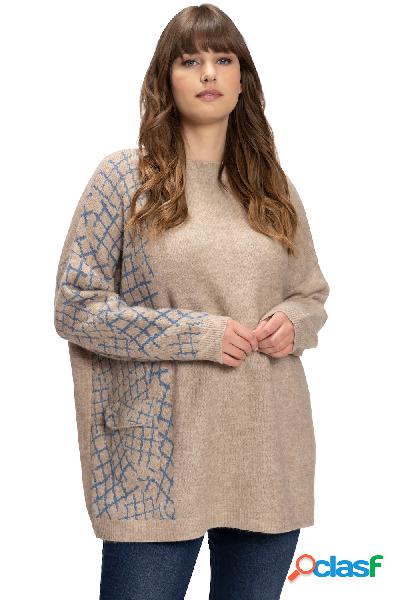 Pullover dal taglio oversize in maglia fine con collo alto e