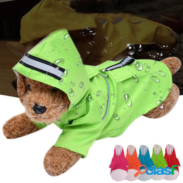 Puppy Dog Raincoat Hooded Jacket Waterproof Poncho for