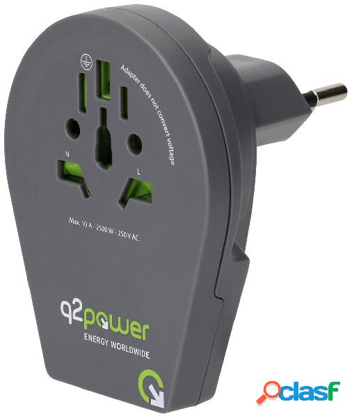 Q2 Power q2-1-1.00200-TH Adattatore da viaggio