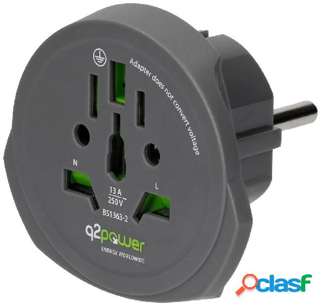 Q2 Power q2-1.100100-TH Adattatore da viaggio