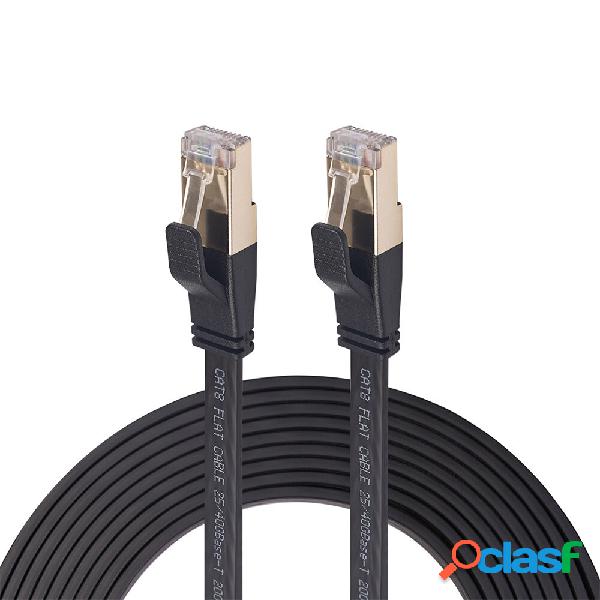 REXLIS 10m Cat8 Flat Network Cable 10 Gigabit Ethernet Cable