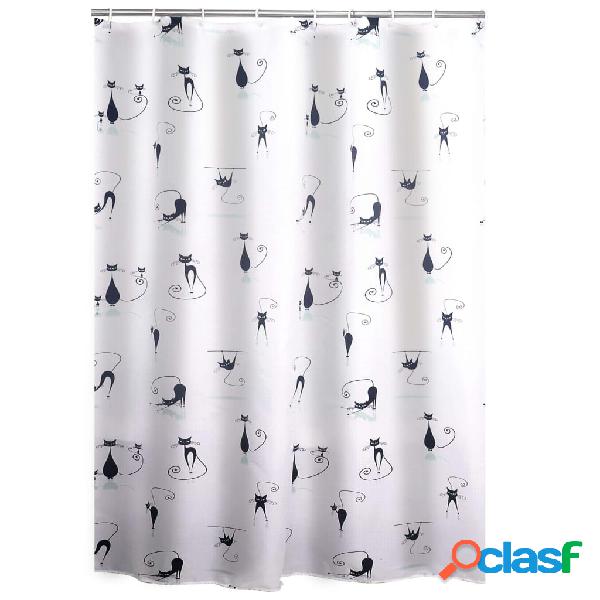 RIDDER Tenda da Doccia Textile con Stampa Gatti