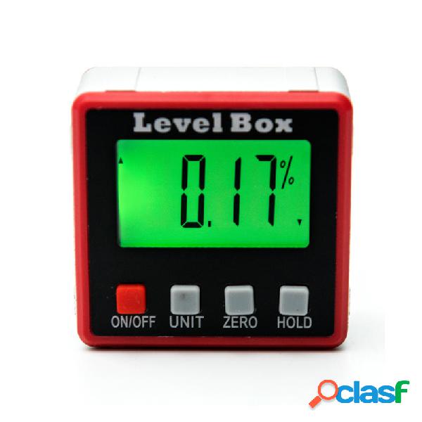 Red Precision Digital Protractor Inclinometer Level Box