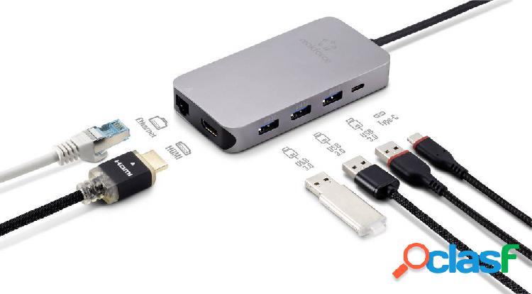 Renkforce USB-C™ 9-in-1 Dock 60 W Notebook Dockingstation