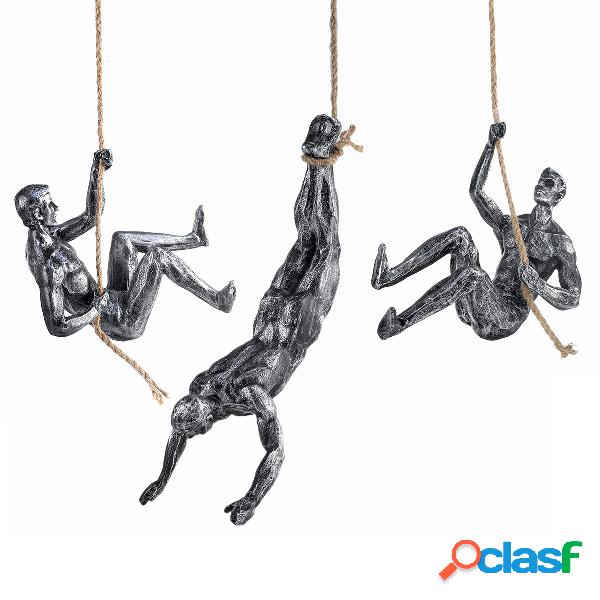 Resin Rock Climbing Figures Carving Sport Statues Hanging
