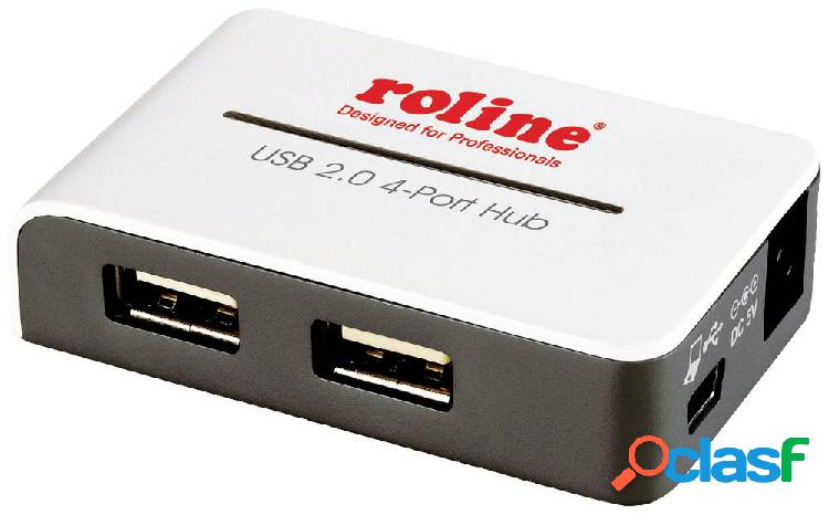 Roline 14.02.5013 4 Porte Hub combinato USB Bianco