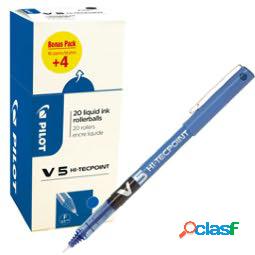 Roller Hi Tecpoint V5 con cappuccio - punta 0,5mm - blu -