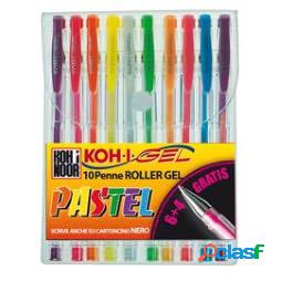 Roller gel colorati - colori pastel - Koh I Noor - astuccio