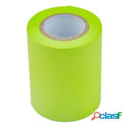 Rotolo ricarica carta autoadesiva - verde neon - 59mm x 10mt