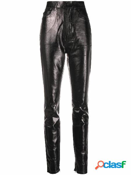 SAINT LAURENT PANTALONI DONNA 636871Y09AB1314 COTONE NERO