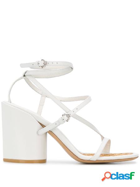 SALVATORE FERRAGAMO SANDALI DONNA 730555 PELLE BIANCO