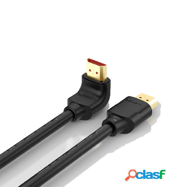 SAMZHE 4K HDMI 2.0 Cable 90 Degree Angle HDMI to HDMI Cable