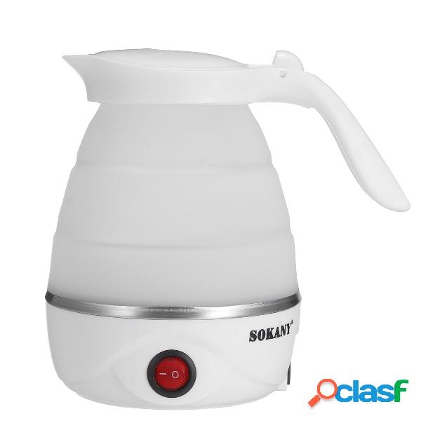 SOKANY 600W 700ml Compact Electric Kettle Silicone Foldable