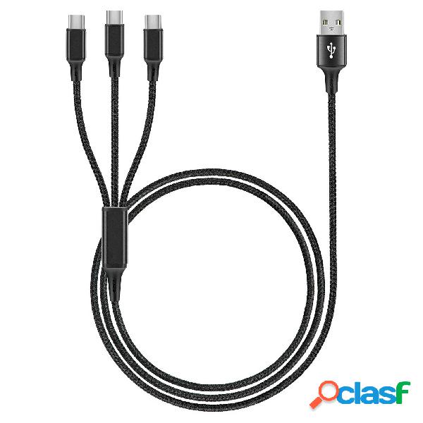 STARTRC 3 in 1 Type C USB Charging Cable Wire 1.2m for DJI