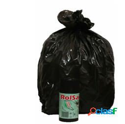 Sacchi - 50 x 60 cm - 30 L - 16 micron - nero - Rolsac -