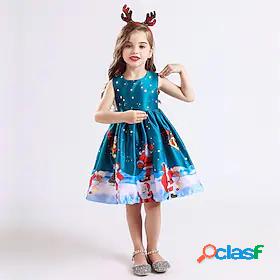 Santa Suit Dress Kids Girls Christmas Christmas Polyester